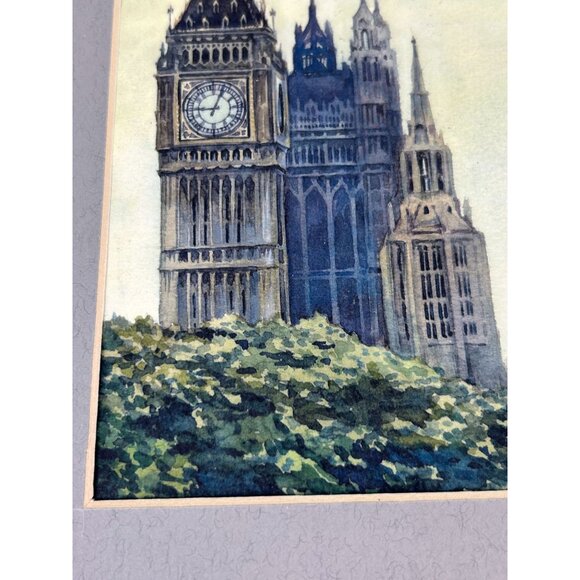 Big Ben Victoria Tower London Georgiy Dzubiev Artist Signed 1999 Architecture - Picture 4 of 10
